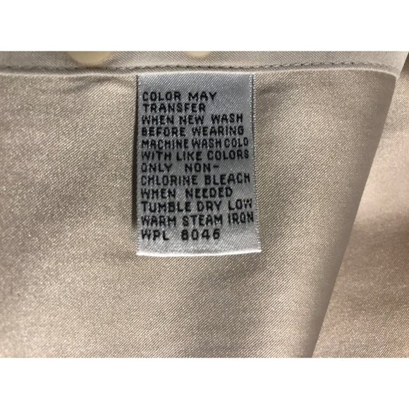 Alfani Mens Size Large Light Brown Long Sleeve Button Up Collared Shirt - Picture 9 of 9